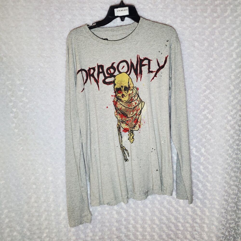grey Dragonfly brand long-sleeve T-shirt Men's Size L